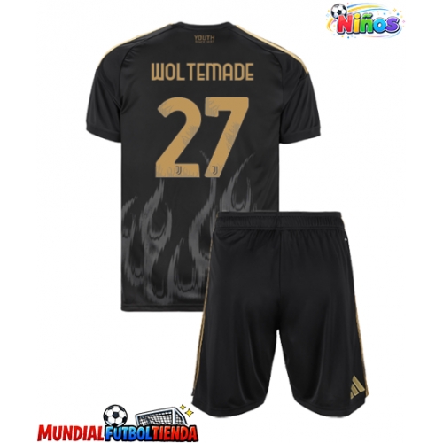Camiseta Juventus Nick Woltemade #27 Tercera Equipación Replica 2026-27 para niños mangas cortas (+ Pantalones cortos)